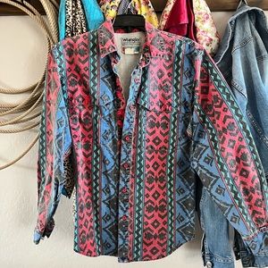 80’s Vintage Wrangler Western Button Down shirt